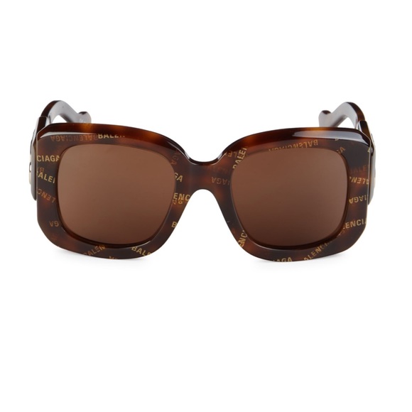 BALENCIAGA Paris D-Frame Sunglasses Havana  Brown - Picture 11 of 16